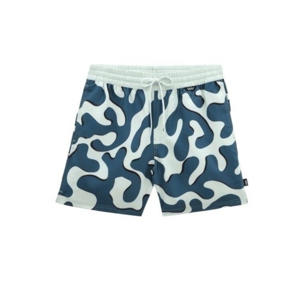 Vans Primary Print Elastic 17" Boardshorts Clearly Aqua Teal Print‎ Pull-On XL